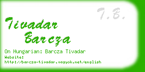 tivadar barcza business card